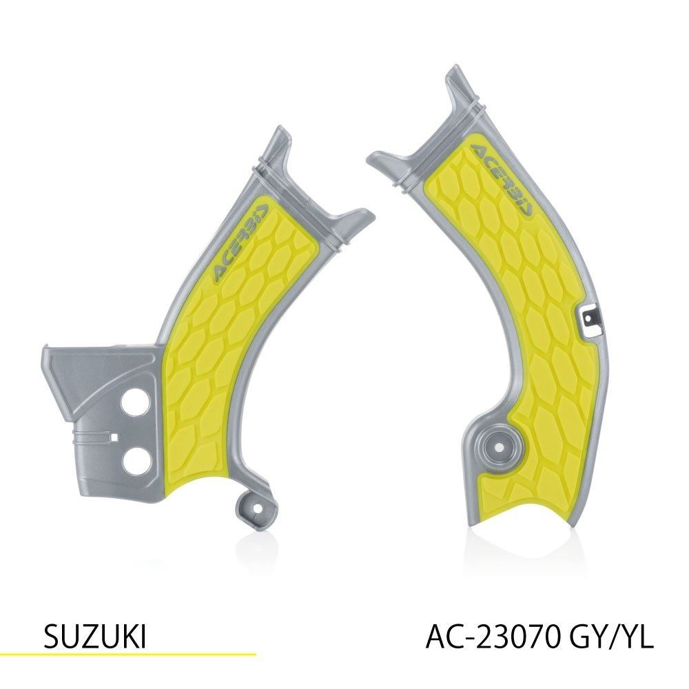 X-GRIP フレームガード グレー/イエロー RM-Z 250/450