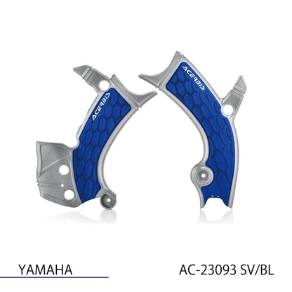 X-GRIP フレームガード シルバー/ブルー YZ250F/FX等