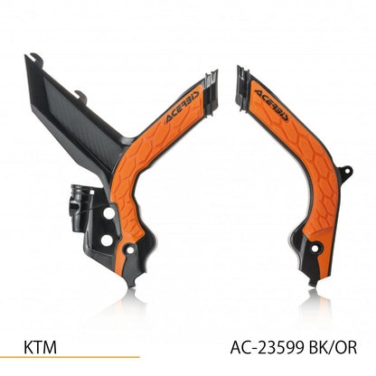 X-GRIP フレームガード ブラック/オレンジ SX125/150/250 SX-F 250/350/450等