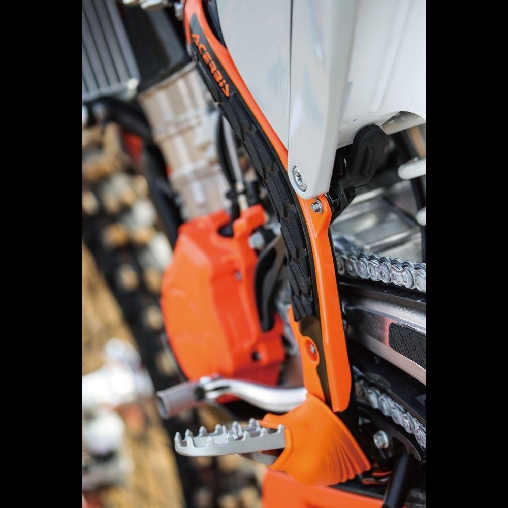 X-GRIP フレームガード オレンジ/ブラック SX125/150/250 SX-F 250/350/450等