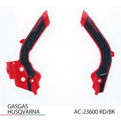 X-GRIP フレームガード レッド/ブラック FC250/350/450等