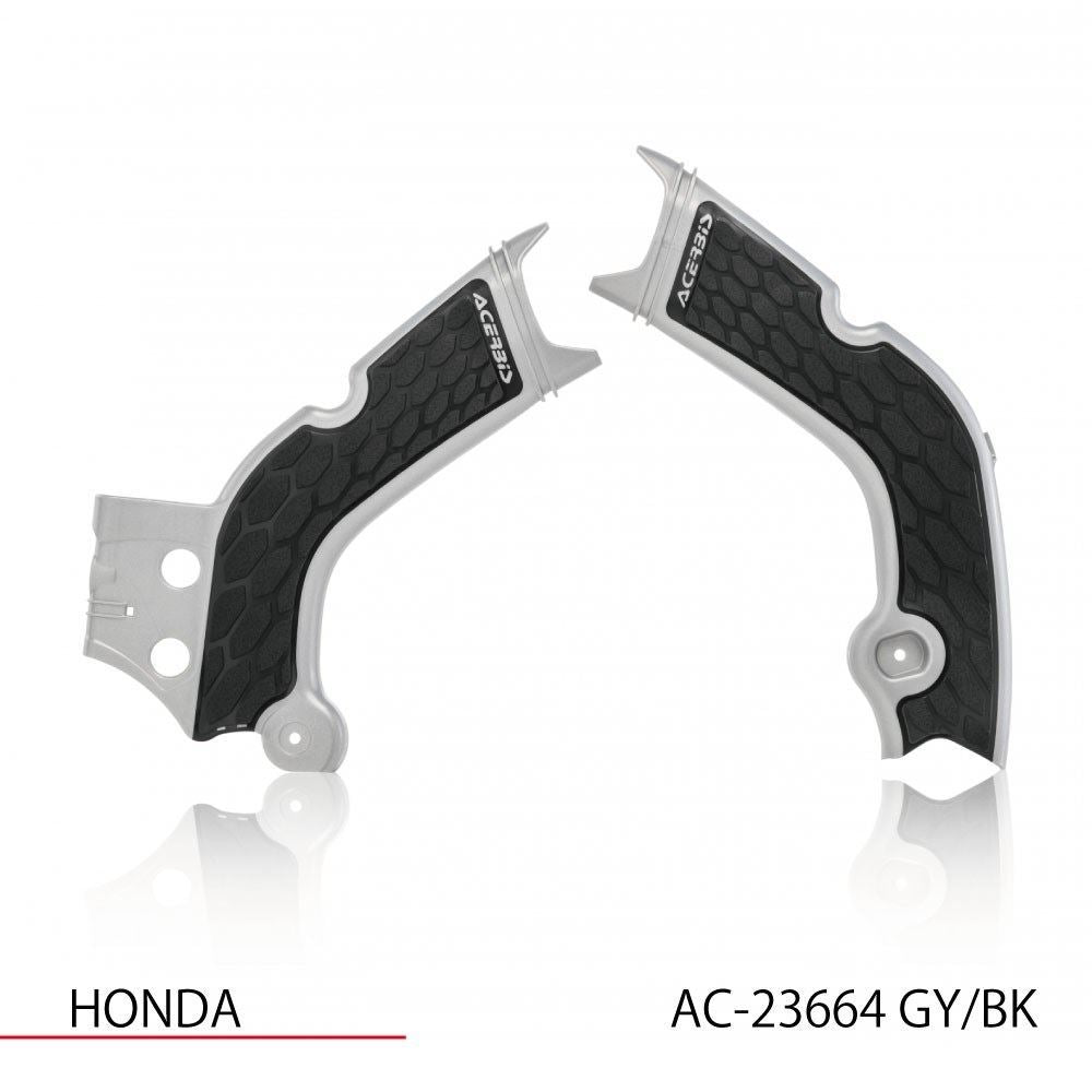 X-GRIP フレームガード グレー/ブラック CRF250R/RX 300RX 450R/RX