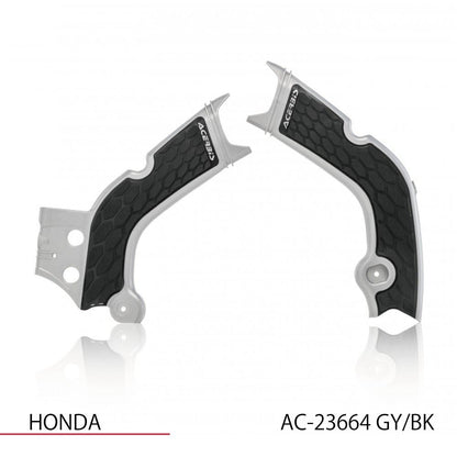 X-GRIP フレームガード グレー/ブラック CRF250R/RX 300RX 450R/RX