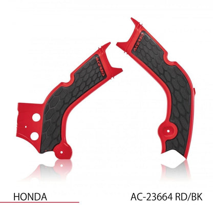 X-GRIP フレームガード レッド/ブラック CRF250R/RX 300RX 450R/RX