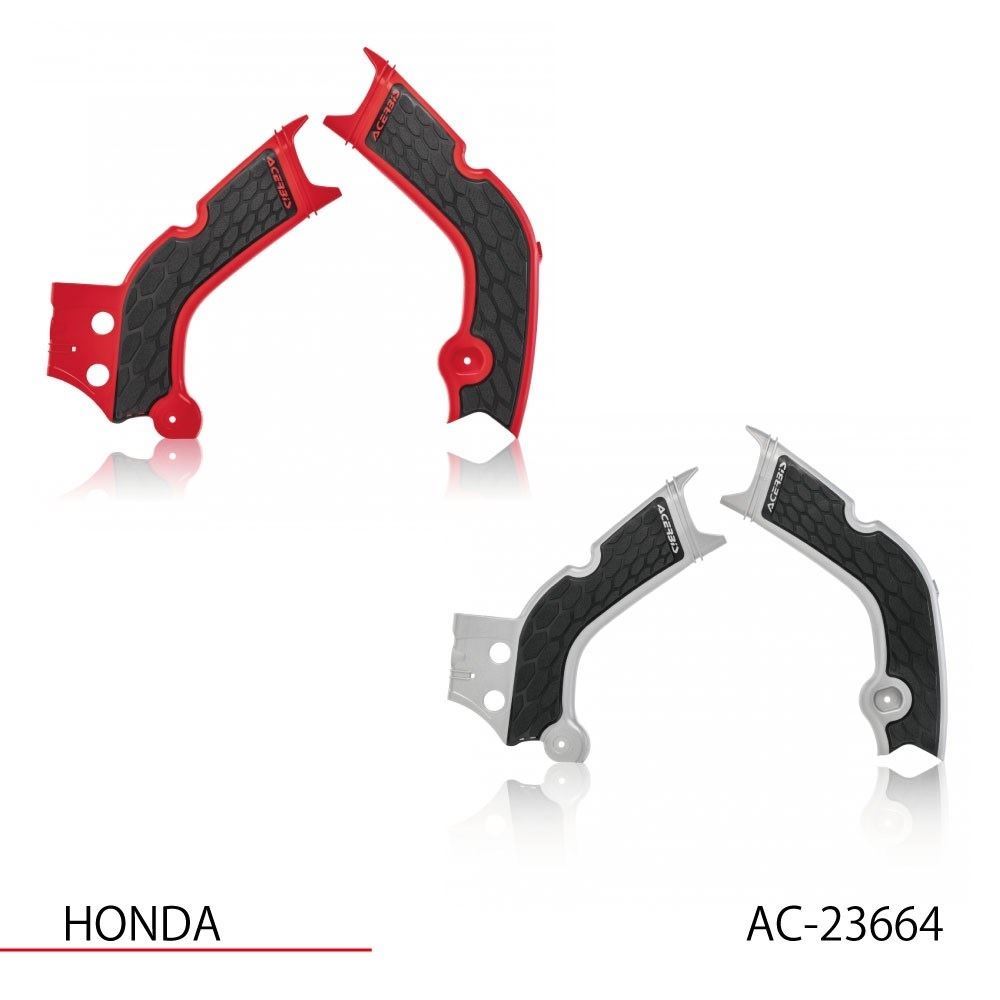 X-GRIP フレームガード レッド/ブラック CRF250R/RX 300RX 450R/RX
