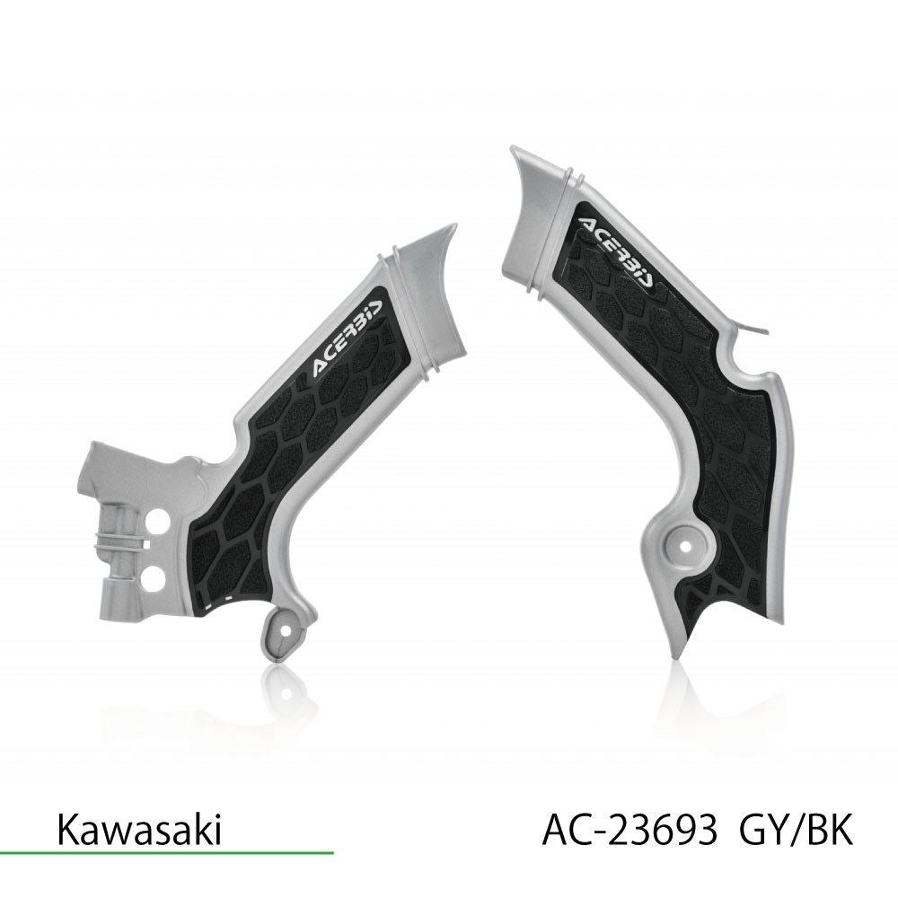 X-GRIP フレームガード グレー/ブラック KX250 4T/X等