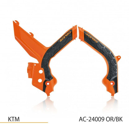 X-GRIP フレームガード オレンジ/ブラック EXC EXC-F XC-W XCF-W