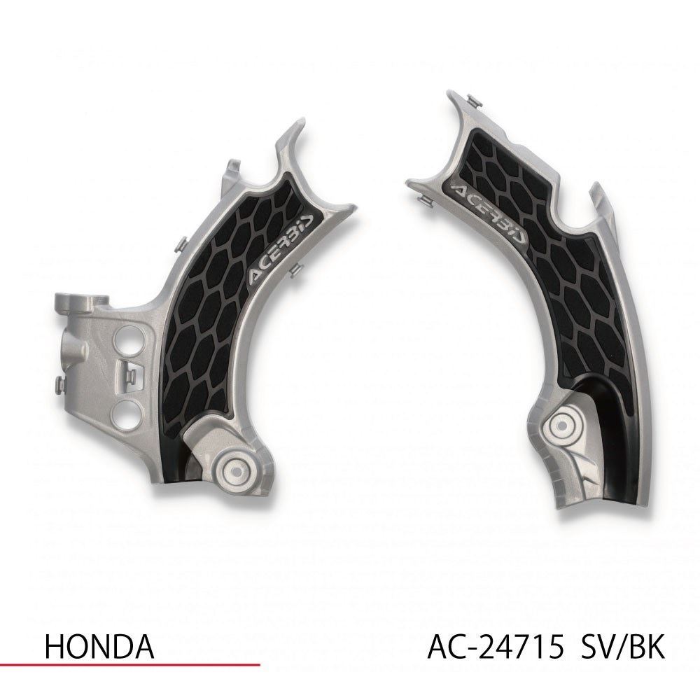 X-GRIP フレームガード シルバー/ブラック CRF250R/RX CRF300RX CRF450R/RX