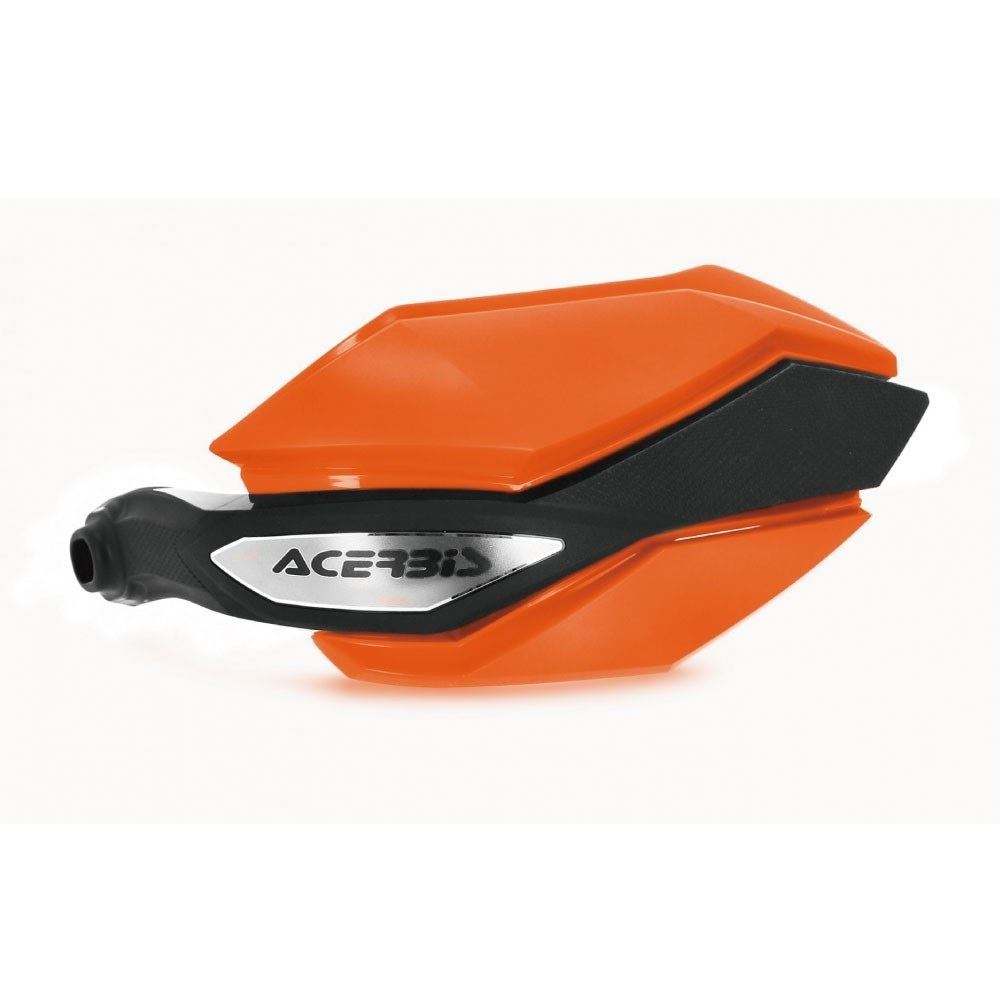 ARGON Handguards Orange/Black, Inner Diameter 13.6-16mm, Through-Bar End Type for BMW Multistrada V-Strom, etc., Left and Right Set