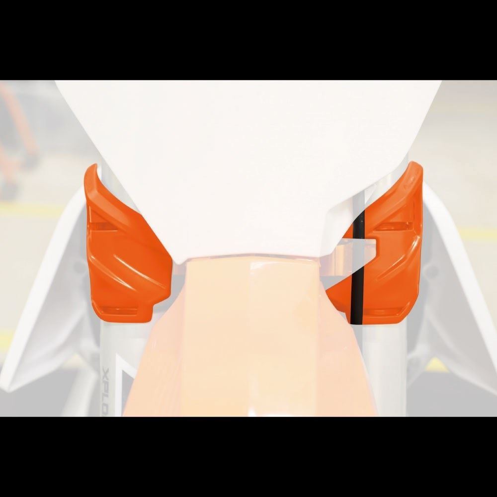 F-ROCK LOWER トリプルクランプカバー ブラック 汎用 左右セット