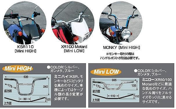 ロードバー MINI-HIGH シルバー