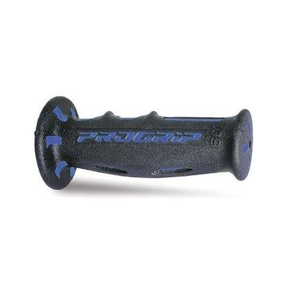 スクーターグリップ ブルー/ブラック 全長120mm 左/22φ 右/25φ