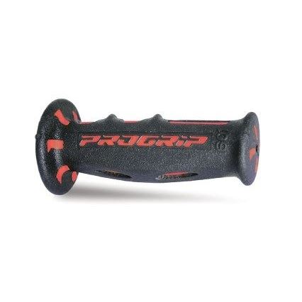 スクーターグリップ レッド/ブラック 全長120mm 左/22φ 右/25φ