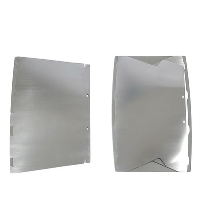 Grill 3-Piece Firebed Panel, Silver, 250mm Depth x 470mm Width