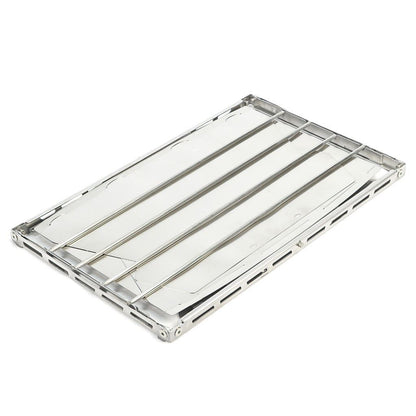 Grill 3-Piece Firebed Panel, Silver, 250mm Depth x 470mm Width
