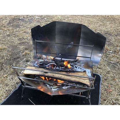 Grill 3-Piece Firebed Panel, Silver, 250mm Depth x 470mm Width