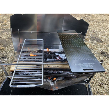Grill, 2 Burner Plates, Silver, Height 283-333 x Depth 265 x Width 400-437mm