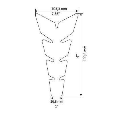 Tank Pad Soft Touch Slim Metal Blue 200mm x 103mm