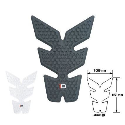 タンクパッド HDR フィッシュボーンショート ブラック 151mm×109mm 4mm厚 フィッシュボーンショート