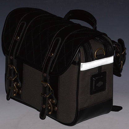 HBシングルDサドルバッグ コットンカーキ 9.5L