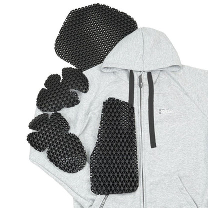 ラフライドZIPパーカーエアスルーパッドセット ホワイト