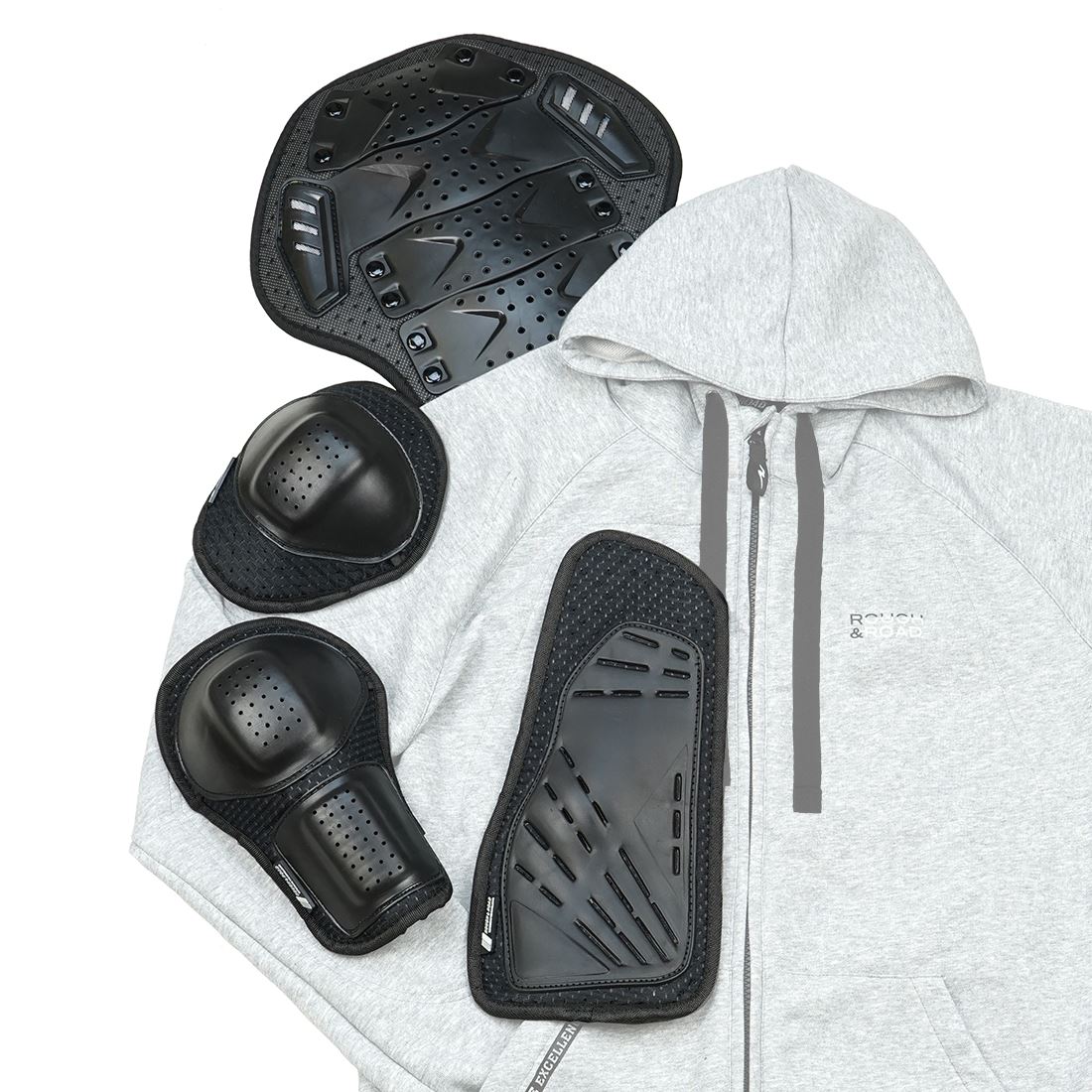 ラフライドジップパーカー ハードパッドセット ガタゴト L