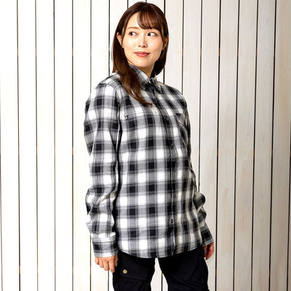 ラフライドシャツFP チェックブラック XL