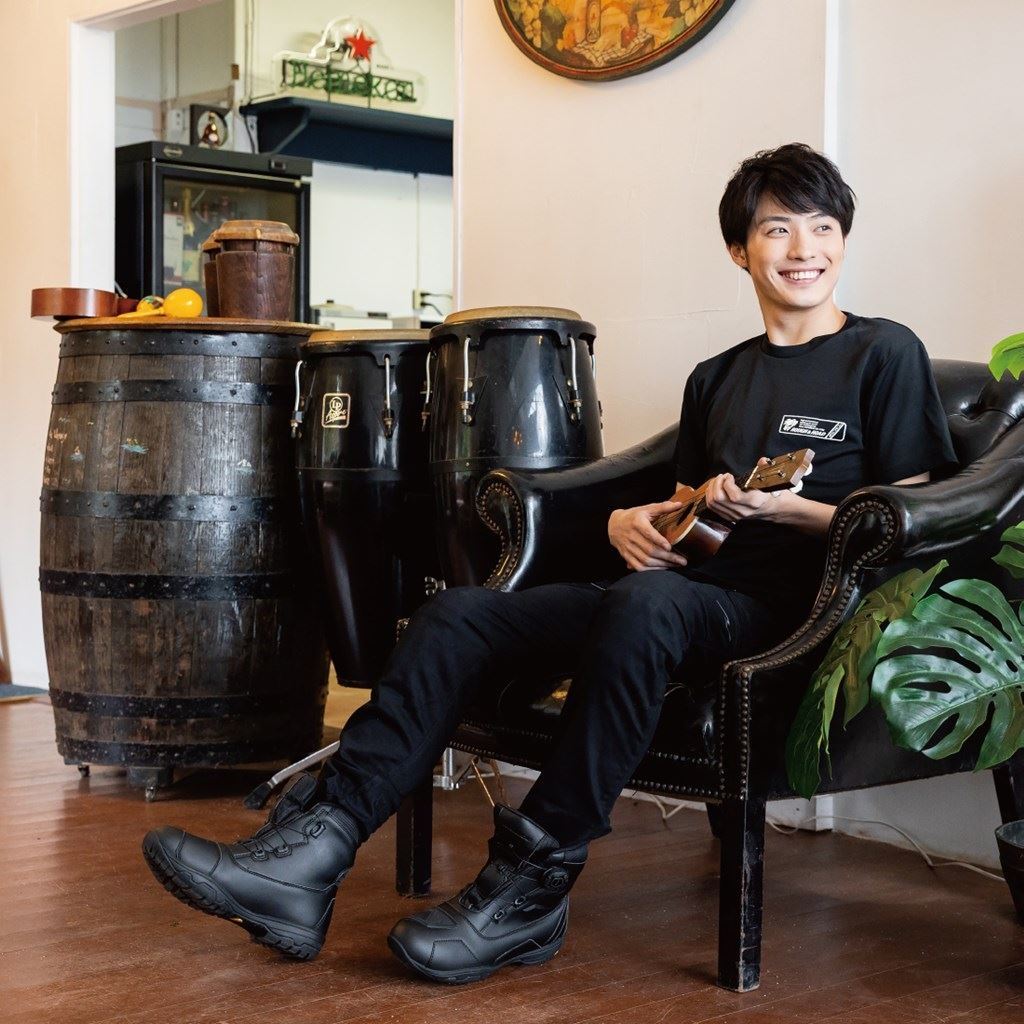 ラフ パームツリー ドライTシャツ ブラック