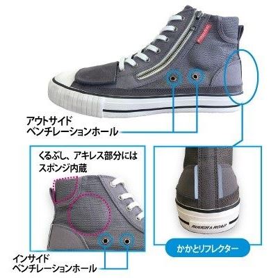 ラフエアスルーRDスニーカー ブラック