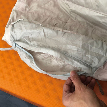 ラフダウンシュラフ600FP クールグレー/オレンジ 210×70cm
