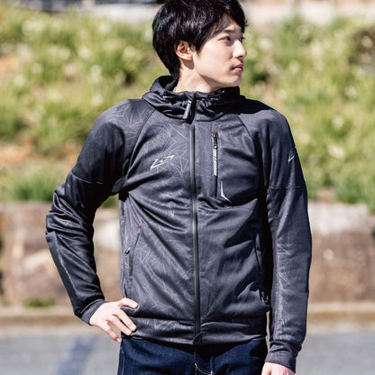 エアスルーライディングフーディFP エンボスブラック