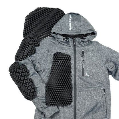 Air Through Riding Hoodie FP Embossed Grey