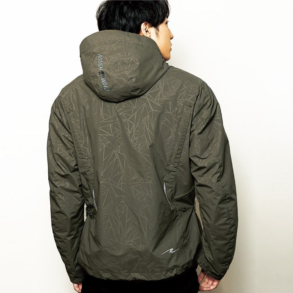 ラフパーカー エンボスダークオリーブ