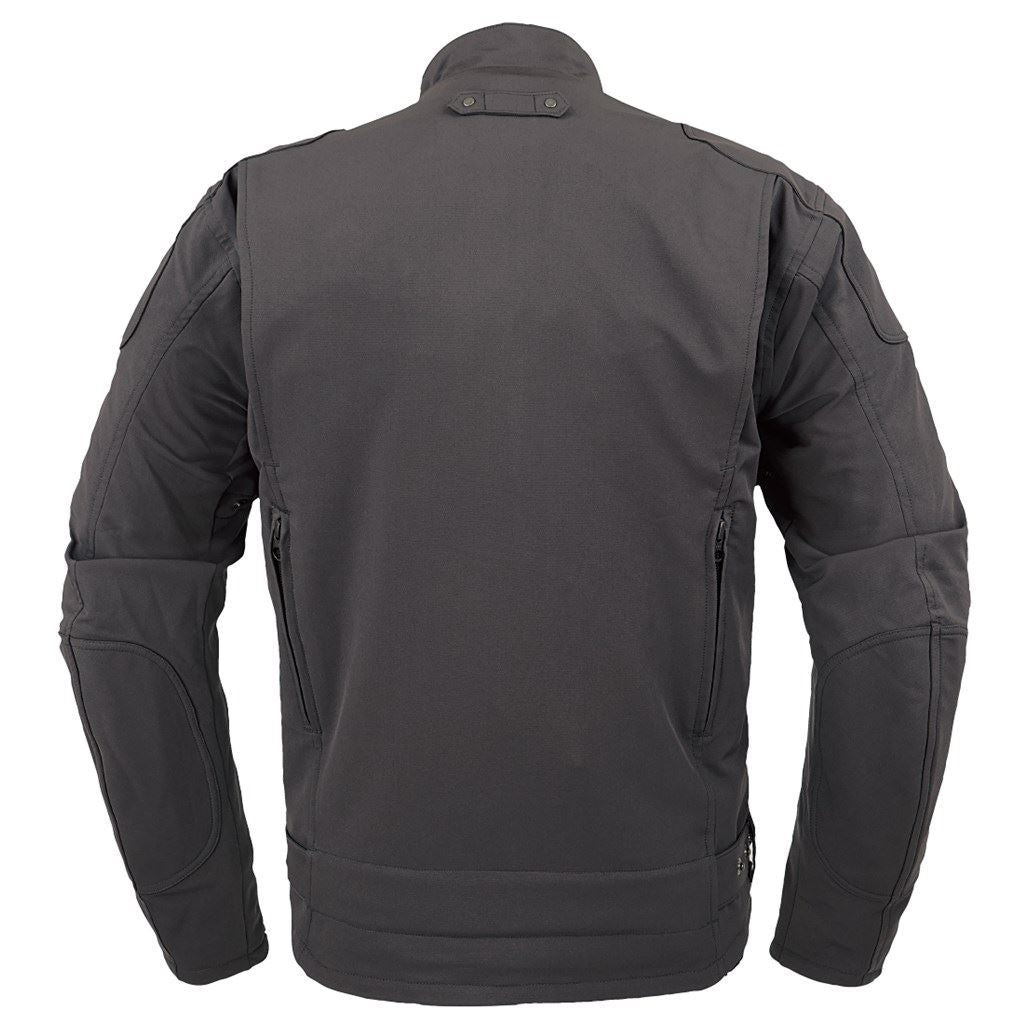 エアスルーソフトシェルストレッチライディングZIPジャケット ガンメタ