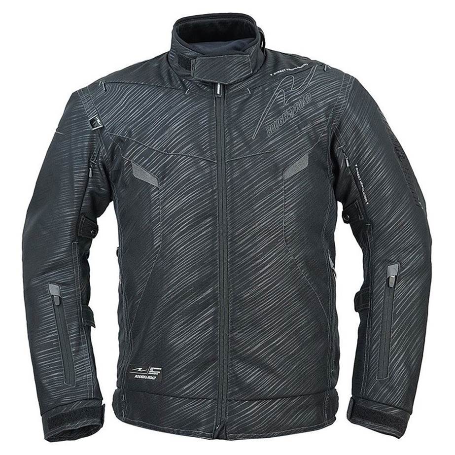 エアベントライディングジャケット スラッシュ-ブラックロゴ