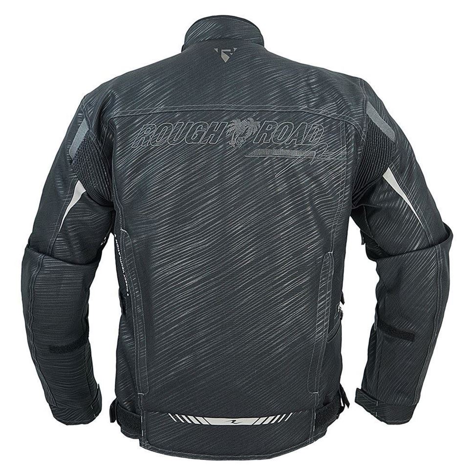 エアベントライディングジャケット スラッシュ-ブラックロゴ