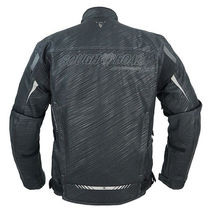 エアベントライディングジャケット スラッシュ-ブラックロゴ