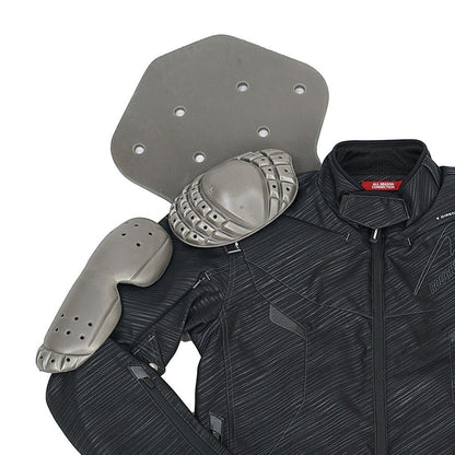 エアベントライディングジャケット スラッシュ-ブラックロゴ