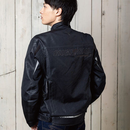 エアベントライディングジャケット スラッシュ-ブラックロゴ