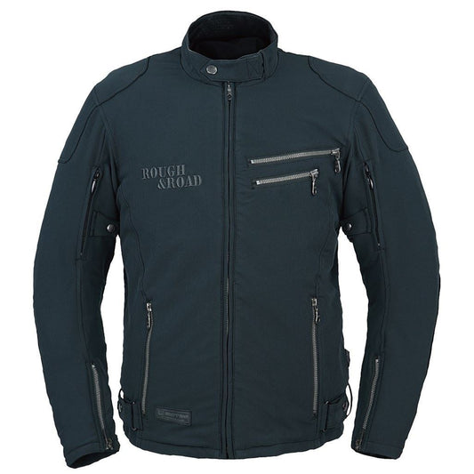 エアスルーソフトシェルストレッチライディングZIPジャケットEM ブラック