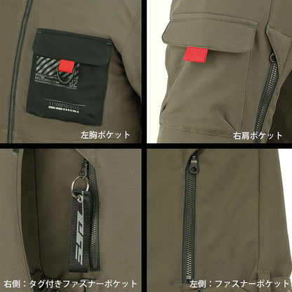 エアスルーソフトシェルストレッチパーカーFP ウィメンズ ダークオリーブ WL