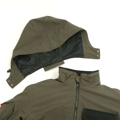 エアスルーソフトシェルストレッチパーカーFP メンズ グレー XL