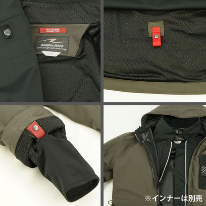 エアスルーソフトシェルストレッチパーカーFP メンズ ダークオリーブ L