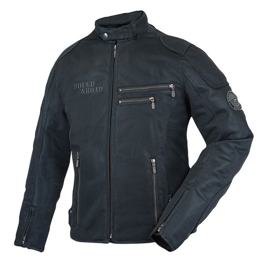 ライディングZIPメッシュジャケットEM オールブラック