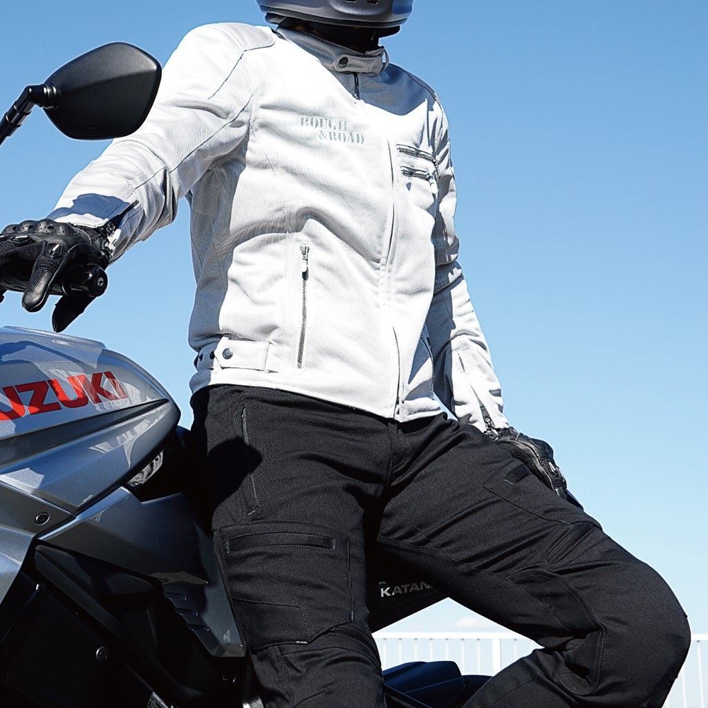 ライディングZIPメッシュジャケットEM オールシルバー