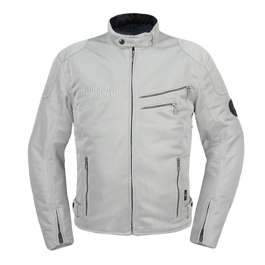 ライディングZIPメッシュジャケットEM オールシルバー