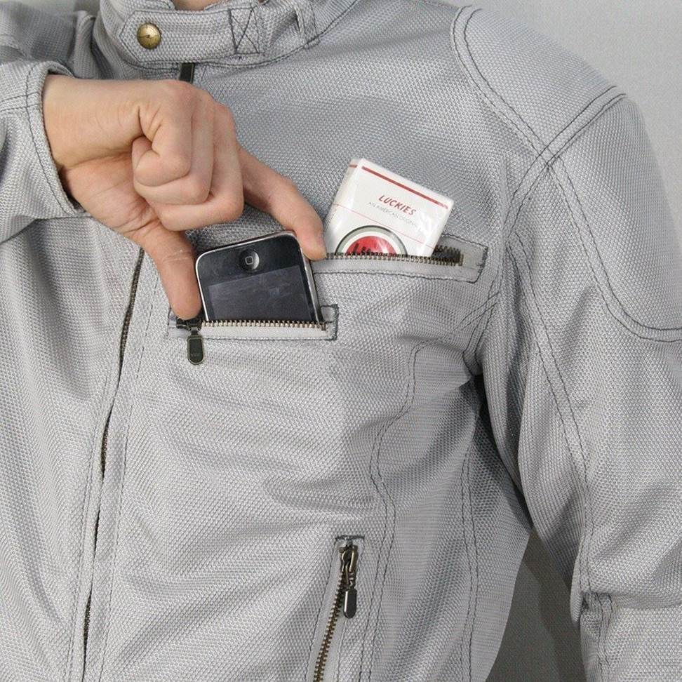 ライディングZIPメッシュジャケット ガンメタ