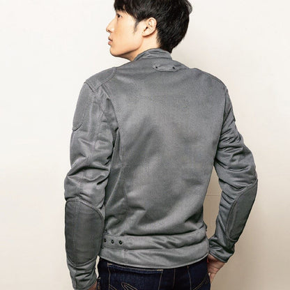 ライディングZIPメッシュジャケット ガンメタ