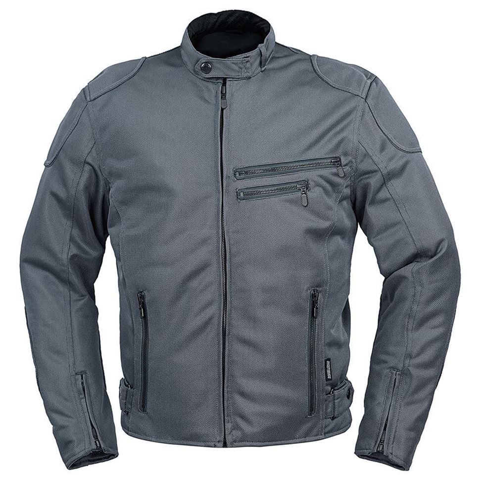 ライディングZIPメッシュジャケット ガンメタ