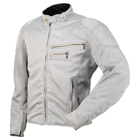 ライディングZIPメッシュジャケット シルバー